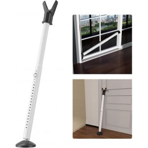 Barre de s&eacute;curit&eacute; de porte, butoir de porte robuste anti-effraction, r&eacute;glable, pour porte coulissante, barre de s&eacute;curit&eacute; pour terrasse, fen&ecirc;tre, porte d'... - Neuf