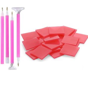 AYUHR-100 Pièces Argile de peinture au point de croix Cire de peinture de diamant 5D Diamant Peinture Argile et 4 Pièces DIY Kit Stylo à Point de Diamant pour l'Art des Ongles et Broderie de Diamant - Neuf