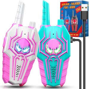 ERYI-Jouet Fille 3 4 5 6 7 8 9 10 Ans, Spider Talkie Walkie Enfants Rechargeable Cadeau Fille 3 4 5 6 7 8 9 10 Ans Cadeau Noel Jouet Enfant 3-10 Ans Fille Cadeau Anniversaire Fille 3-10 Ans - Neuf