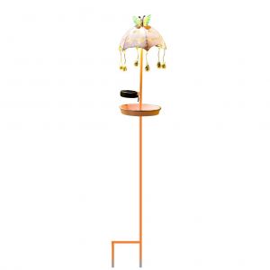 Hjlian Lampes Solaires D'exterieur Pour Allee, Parapluie En Fer Forge, Mangeoires A Oiseaux En Forme De Goutte De Pluie, Eclairage De Jardin, Decoration De Patio - Neuf