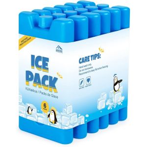 Checarzhn--No1-6/8pcs Blocs Réfrigérants Glacière, 200ml Pains De Glace Réutilisable Éléments De Refroidissement Pour Glacière,Bloc De Glace Pour Sac Isotherme,Sac Repas,Gamelle Déjeuner,Glacière De - Neuf