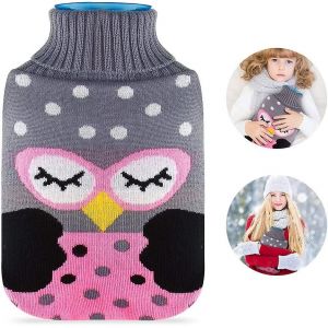 Bouillotte,Bouillotte En Caoutchouc Classique Avec Couverture Tricot&eacute;e,Aide &Agrave; Fournir Le Plus De Chaleur - Neuf