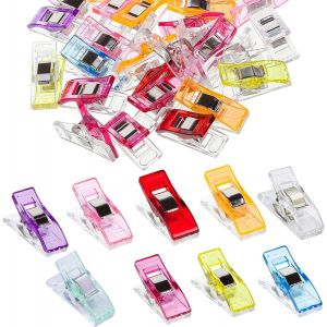 50 pcs Pince à Coudre, des Pinces, de la Couture Clip multi-Fonctionnelle des Pinces de Bricolage pour la Couture, la Fixation de Tissu (Couleurs Assorties) ,des Clips de couture - Neuf