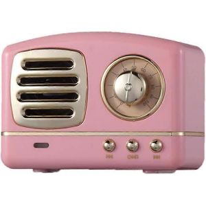 Haut-parleur sans fil Bluetooth r&eacute;tro avec radio fm,un petit haut-parleur - Neuf