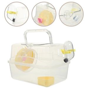 Cage À Hamster Transparente Portable - Étui Pour Petit Animal De Compagnie En Abs Durable Pour Les Voyages Et La Maison, Idéal Pour Les Hamsters, Les Hérissons Et Plus Encore - Neuf