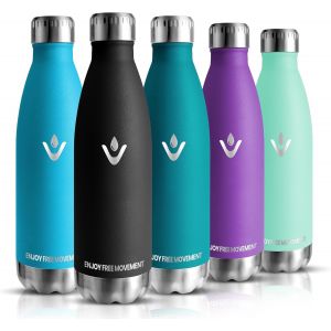 Gourde Isotherme - 500ml - Gourde Inox Sans Bpa, Gourde Sport &Eacute;tanche,, Bouteille Isotherme, Processus De Rev&ecirc;tement En Poudre, Gourde Thermos, Gourde Metal Pour Running, &Eacute;cole, Bureau - Neuf