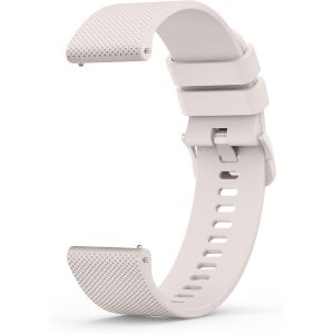 Kal-20mm 22mm Bracelet De Montre En Silicone, Souple Bracelet De Replacement En Dégagement Rapide Avec Boucle En Même Couleur Homme Femme 20mm 22mm (Starlight, 20mm) - Neuf