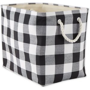 lbgwp60-Polyester Bacs De Rangement, Noir Buffalo Check - Neuf