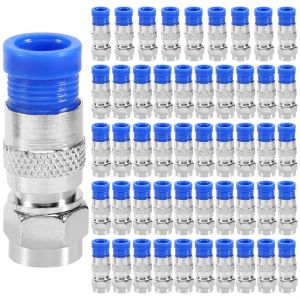 50PCS RG6 Compression Connecteurs C&acirc;ble Coaxial Connexion &eacute;tanche F Connecteur &agrave; compression RG6 Coa - Neuf