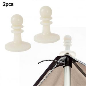 2pcs Auvent Poteaux Anti-Tonnerre Cap Lumineux Auvent Tente Poteau Foudre Protection Cap Couverture Extérieur Camping Auvents Accessoires - Neuf