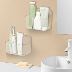 &Eacute;tag&egrave;re Salle de Bain, 2 pi&egrave;ces &Eacute;tag&egrave;re de Douche Sans Per&ccedil;age pour Montage Mural d'&eacute;tag&egrave;res de Salle Pour Salle de Bains et Cuisine, Organisateur de Salle de Bains pour Shampoing et gel Douche. - Neuf