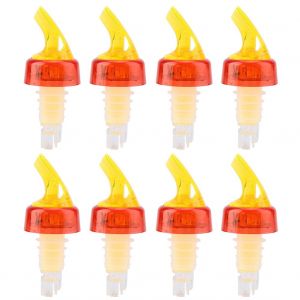 Hjlian Lot De 8 Distributeurs De Vin De 30 Ml Avec Bouchon Verseur Leger Pour Boissons Alcoolisees, Pour Bar, Maison, Fete, Jaune - Neuf