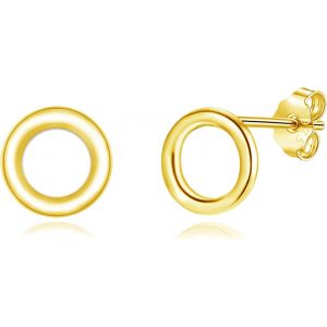 Boucles D'oreilles En Argent 925-Boucles D'oreilles En Argent Sterling 925-Croix/Cercle/Triangle-Hypoallergéniques-Plates-Unisexe-Dormir-Cartilage-Boucles.[X2782] - Neuf