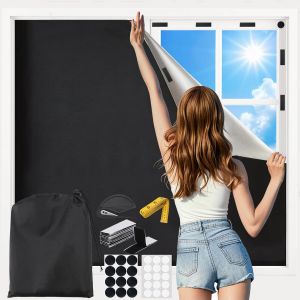 ERYI-Store Occultant 100% Sans Perçage - Isolation Thermique Et Lumière, Adaptable À Toutes Fenêtres, Facile À Installer Et Découpable - Idéal Pour Chambres Et Protection Solaire (200X145Cm) - Neuf
