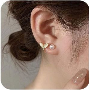 Kal-Boucles D'oreilles Queue De Poisson En Or Boucles D'oreilles Queue De Sir&egrave;ne Boucles D'oreilles De Mariage Boucles D'oreilles En Perles Bijoux Pour Femmes Et Filles - Neuf