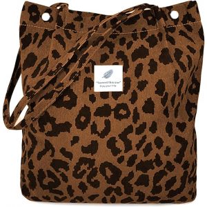 KALANKA-Sac Velours Côtelé Sac the Tote Bag Femme Grand Sac Cabas Femmes Sac à BandoulièRe Sac à Main Shopper Toile Sac à Main Décontracté Réutilisable pour Un Usage Quotidien Bureau Voyages Shopping - Neuf