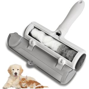 Jgd-Brosse Magique Enl&egrave;ve Poils D&iquest;Animaux, Ramasse-Poils R&eacute;utilisable Pour Chat & Chien, Rouleau Anti-Poils Pour Canap&eacute;, Voiture, Lit, Tapis, Arbre &Agrave; Chat, Panier &iquest; Brosse &Eacute;pilation Maison & Voyage - Neuf