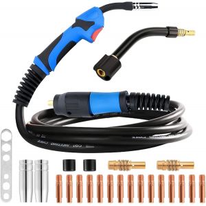 Ulteronixshop-MB15AK Lot de 24 tuyaux de gaz de protection pour poste &agrave; souder MIG/MAG, torche de soudage avec raccord central europ&eacute;en, accessoires de soudage pour poste de soudage CO&sup2; (4 m&egrave;tres) - Neuf