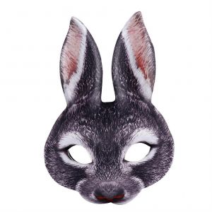 Hjlian Masque Facial En Forme D'animal Pour Halloween, Paques, Lapin, Accessoire De Deguisement Pour Fete Costumee, Cosplay - Neuf