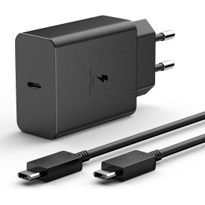 Chargeur Super Rapide Type C,Chargeur Mural Super Rapide Usb-C 45w Avec Câble De Charge Rapide Type C 2m Pour Samsung Galaxy S23/S23+/S23 Ultra/S22/S22+/S22 Ultra/S21/S20/Note 20,Z Fold 3,Tab S7/S8 - Neuf
