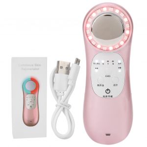 Appareil De Beaute A Lumiere Rouge Et Bleue Ems 42 ¡Ãc, Appareil De Nettoyage Du Visage Et De Rajeunissement De La Peau, Or Rose - Neuf