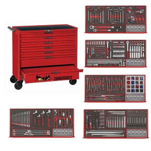 Servante rouge foam midi master set 7 tiroirs Teng Tools TCEMM411N2 - Neuf