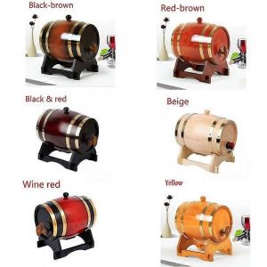 Fut de stockage en chene de 1,5 L et 3 L avec revetement en aluminium integre pour stocker votre propre whisky, biere, vin, bourbon, brandy et plus encore - Neuf