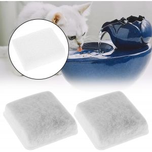 Lot De 18 Filtres De Rechange Pour Eau Pour Animaux De Compagnie Filtres En Coton Pp Au Charbon Actif 55 X 55 X 17 Mm Pour Filtres De Fontaine À Eau En Céramique Blanc Avec Filtres À Pompe - Neuf