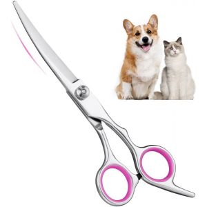 Ciseaux Toilettage Chien, 4 In 1 Kit Toilettage Chien En Acier Inoxydable, Professionalnel Toilettage Du Chien Compris Ciseaux &Agrave; Effiler/Ciseaux Courbes/Ciseaux Droits/Peigne De/Toilettage - Neuf