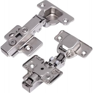 lot de 4 Charni&egrave;re invisible clipsable pour portes de meuble - aver amortisseur et r&eacute;glage 3D - &agrave; recouvrement total/en applique - ouverture 110&deg; - ouverture de montage 35 mm - Neuf