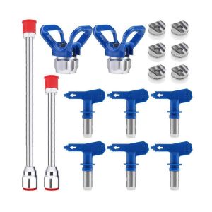 Lot de 10 buses de pulv&eacute;risation r&eacute;versibles sans air,rallonge de buse de pulv&eacute;risation sans air avec buse de pulv&eacute;risation - Neuf