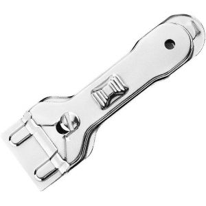 Grattoir &agrave; vitres en acier inoxydable pour le nettoyage des plaques de cuisson en c&eacute;ramique et en verre - Neuf