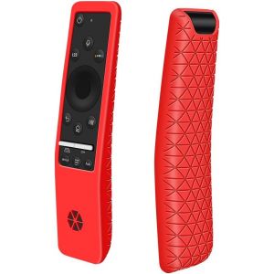 Coque en silicone pour Samsung Nouvelle télécommande BN59-01312A Remplacement Bluetooth Remote Control, Anti-dérapant Housse de protection Coque pour Samsung BN59 Smart TV Remote (Rouge) - Neuf