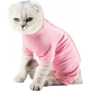 Kalanka-Body Chat Post Operatoire Colerette Pour Chat Anti Lechage Longues Onesies Empêcher La Perte De Vêtements Pour Animaux De Compagnie Gilet Chat Anti Lechage - Neuf