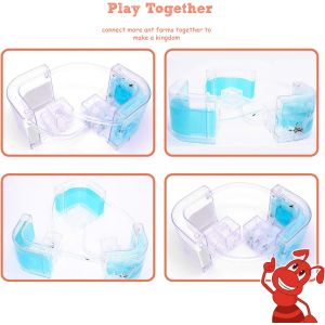 Fourmilière connectée, kit d'observation avec gel végétal bleu, système d'aération et habitat. Découvrez les fourmis à la maison ou à l'école. - Neuf