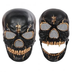 Masque De Squelette Avec Machoire Mobile Pour Deguisement D'halloween, Masque D'horreur, Masque De Squelette Effrayant Pour Cosplay, Mascarade, Carnaval, Fete - Neuf