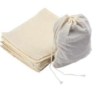 Lot De 30 Sachets En Tissu 100 % Coton 18 X 20 Cm, Réutilisables Pour Bougies De Baptême - Neuf