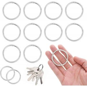 Checarzhn--No1-Mousqueton Rond, Anneau Mousqueton, Anneau Metal, Facile À Transporter, Matériau Robuste, Adapté Aux Voyages En Plein Air, Porte-Clés, Sac À Dos, Sac À Main, Accessoires Faits À La Mai - Neuf