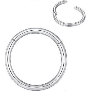 Nasenring Hoop Chirurgenstahl Knorpelohrring Septum Clicker Ring 1.2mm Edelstahl Klappbarer Segmentring Lippenring Conch Daith Helix Rook Tragus Lobe - Neuf