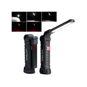 Lampe de travail LED avec base magn&eacute;tique et batterie rechargeable USB - Neuf