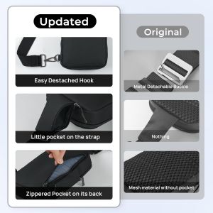 CHENG-Sling Bag Sac à bandoulière pour homme et femme avec blocage RFID, petit sac à bandoulière, convient pour les épaules gauche et droite - Neuf