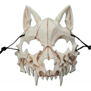 Animal Squelette Masque Halloween,Résine Chien Crâne Os Dents Scary Horror Devil Loup-Garou Masque Demi-Masque Pour Carnaval Carnaval Costume Halloween - Neuf