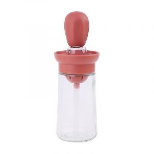 Bouteille D'assaisonnement En Verre Pour Barbecue, Vinaigre, Sauce Soja, Injecteur D'assaisonnement, Bouteille D'huile Rouge - Neuf