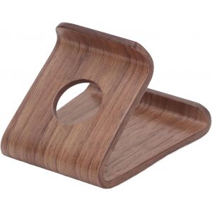 acdsgd-Support de T&eacute;l&eacute;phone en Bois, Support de Tablette Ergonomique avec Coussinet Antid&eacute;rapant, Station d'accueil pour Smartphone en Bois de Noyer pour Bureau, Comptoir de Cuisine - Neuf