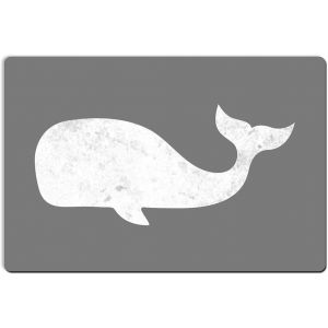 KAL-Tapis De Salle De Bain Antidérapant Super Absorbant Pour Salle De Bain, 43,2 X 61 Cm, Baleine Gris Et Blanc, Pour Homme, Femme, Adolescent - Neuf