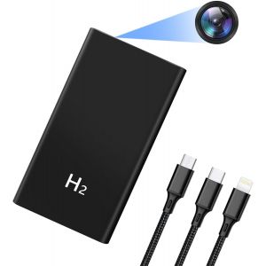 ChenQuanSarl-Mobile Power Bank Avec Caméra, Caméra Cachée Espion Hd 1080P, Mini Caméra Espion Invisible 5000Mah, Micro Caméra De Surveillance Spy Cam Avec Vision Nocturne Pour La Maison, Le Bureau, E - Neuf