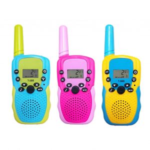 Lot De 3 Talkies-Walkies Sans Fil Pour Enfants, Portee De 3 Km, 22 Canaux, Mini-Radio Portable A Ecran Lcd, Radio Bidirectionnelle Pour Enfants - Neuf