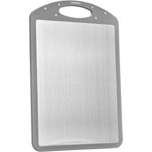 Planche À Découper En Acier Inoxydable À Double Usage Pour Viande, Fromage, Fruits Et Légumes, Bloc De Boucher De Cuisine Avec Trou De Suspension - Neuf