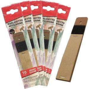 Lot De 5 Grattoir À Aiguiser,En Papier De Verre,Fin D'aiguille,Pour Mines,Crayons,Craies,Charbons,Compas,Détrempe,Crayons,Papier,Grattoir,Lames Taille-Crayons Vitrée Taille-Crayon - Neuf