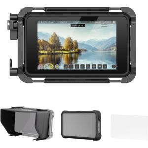 MEVRONISSHOP-Kit de Cage pour Atomos Ninja V/Ninja V+/Ninja/Ninja Ultra, Livr&eacute; avec Une Cage de Moniteur, Un Pare-Soleil et Un Etui en Silicone - 3788 - Neuf